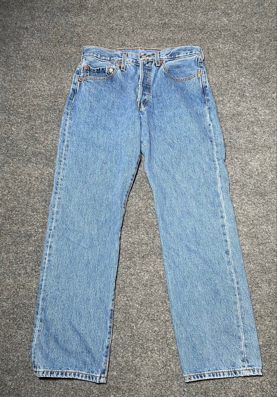 Vintage Levi’s 501 Jeans Button Fly Red Tab /Black Bat Wing Men’s 31x30 (28x29)